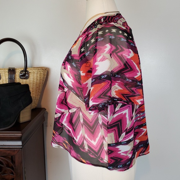 Nue Options Dopamine Sheer Shrug Cardigan With Top Hook & Eye Closure Size LP - Picture 4 of 7